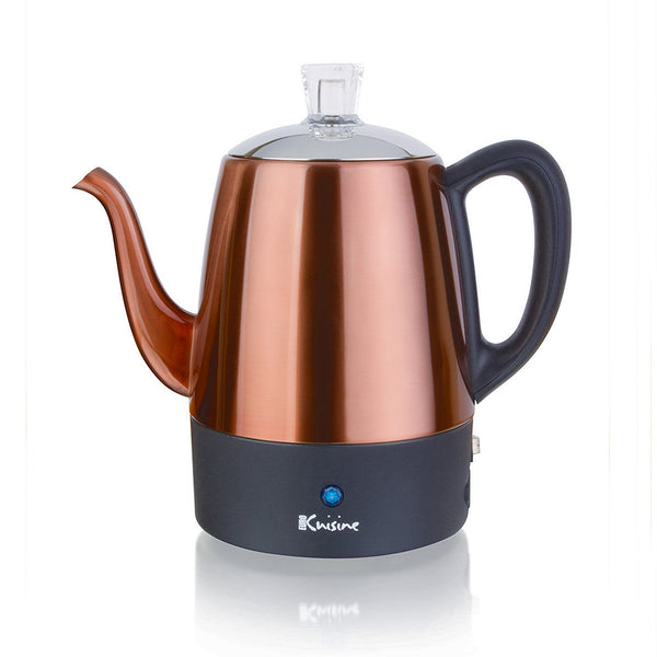 Euro Cuisine PER08 Electric Percolator - 8 Cups - Copper Finish