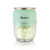 Euro Cuisine Mini Cordless/Rechargeable Chopper with USB Cord & Glass Bowl - Green
