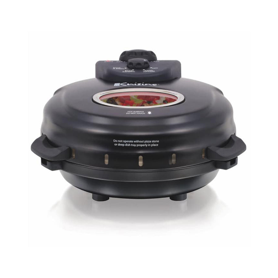 Euro Cuisine PM600 Pizza Maker With Rotating Stone & Deep Pan