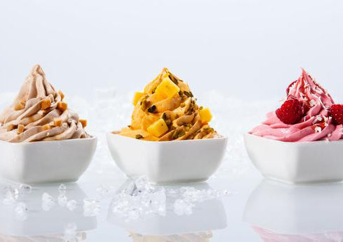 Yogurt flavored with fresh fruit