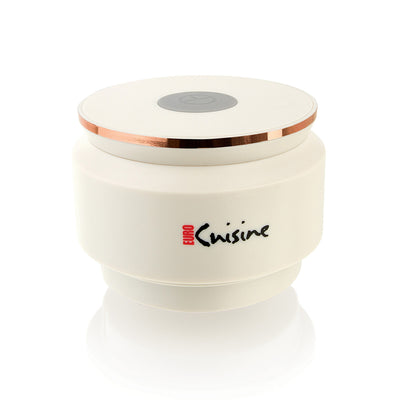 Euro Cuisine Mini Cordless/Rechargeable Chopper with USB Cord & Glass Bowl - White