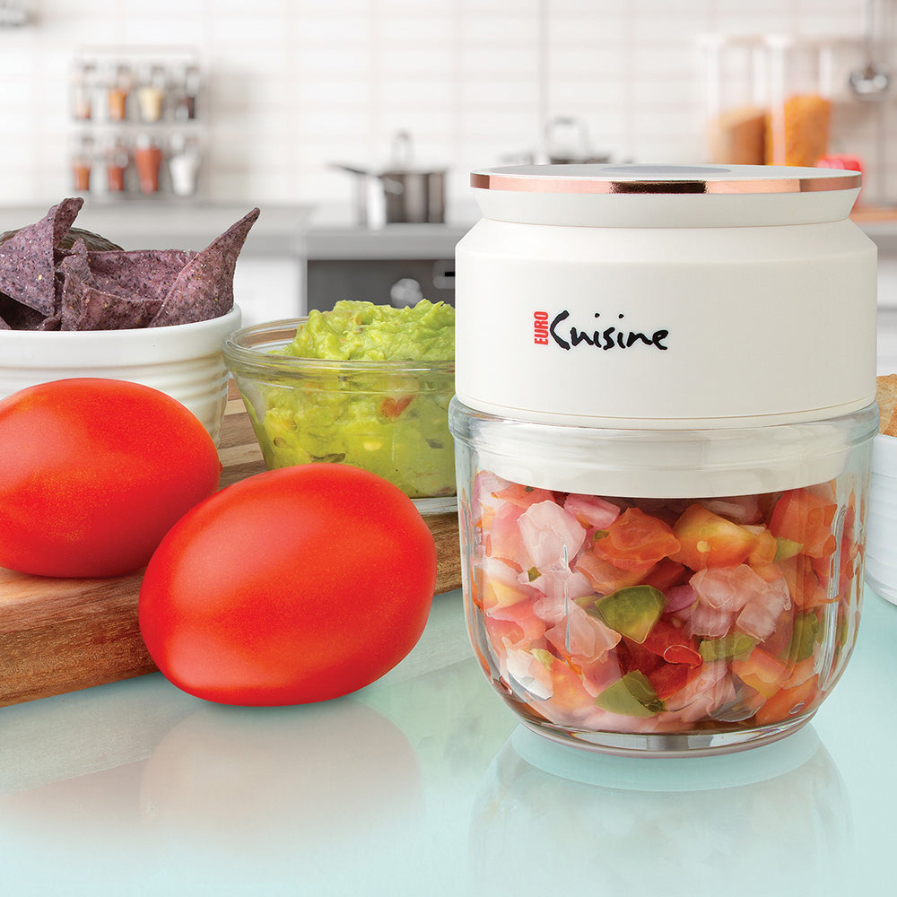 Euro Cuisine Mini Cordless/Rechargeable Chopper with USB Cord