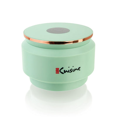 Euro Cuisine Mini Cordless/Rechargeable Chopper with USB Cord & Glass Bowl - Green