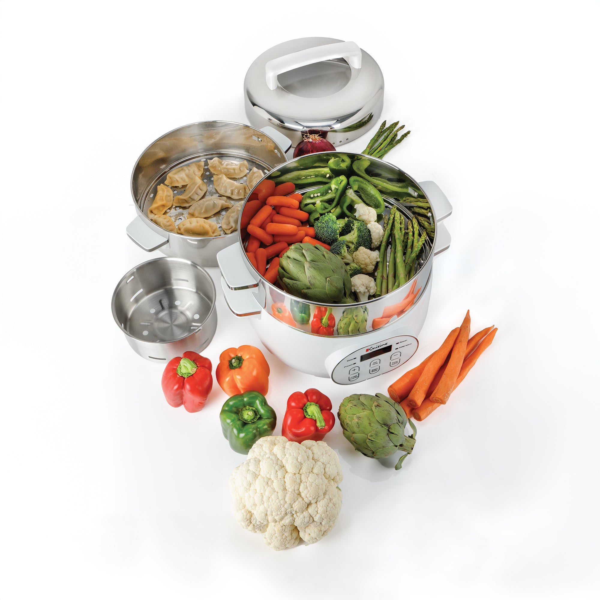 Euro Cuisine FS2500 Stainless Steel Electric Food Steamer - 2025 Edition