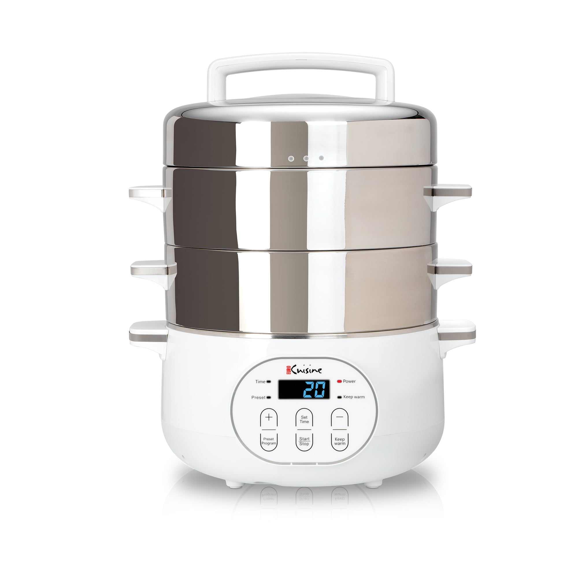 Euro Cuisine FS2500 Stainless Steel Electric Food Steamer - 2025 Edition
