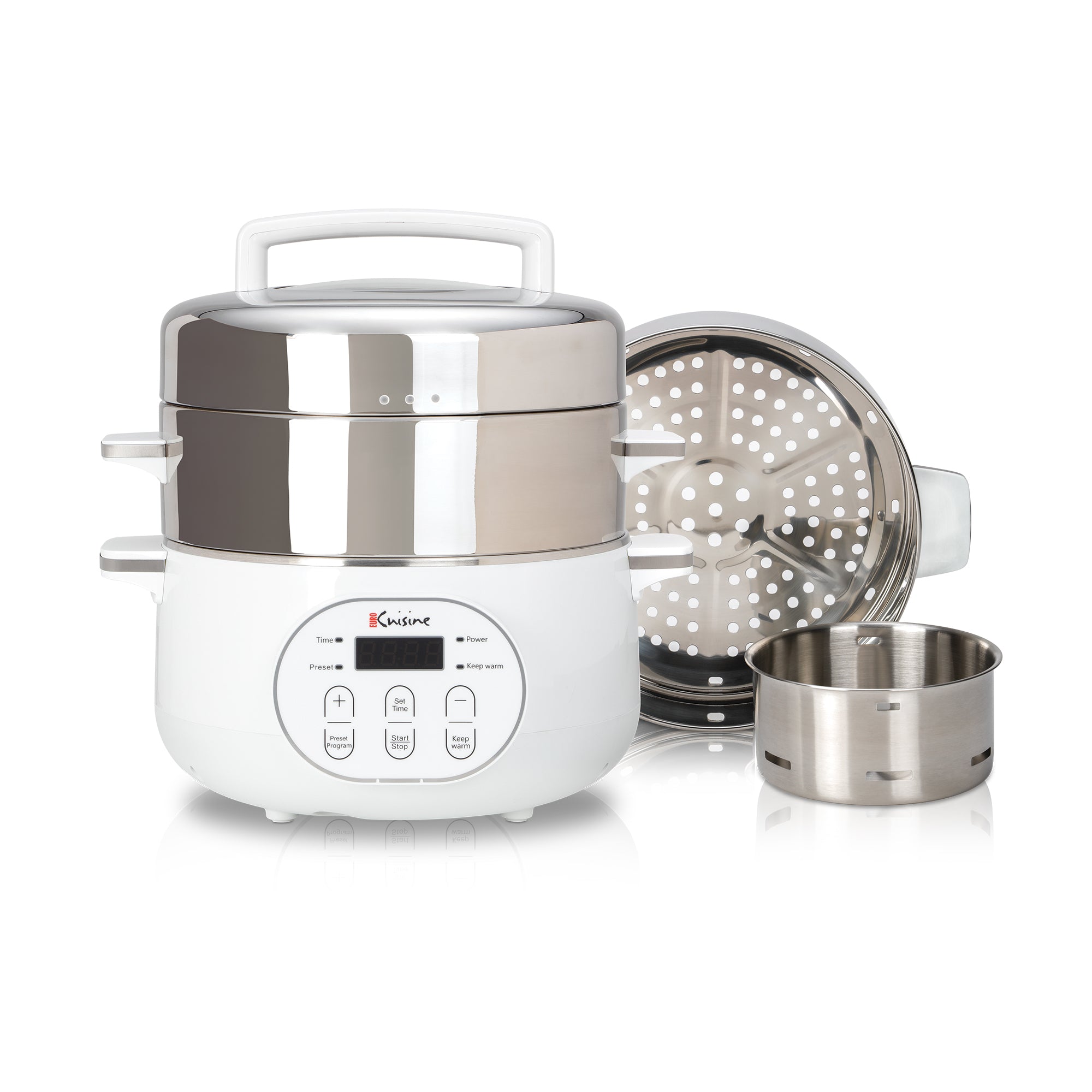 Euro Cuisine FS2500 Stainless Steel Electric Food Steamer - 2025 Edition