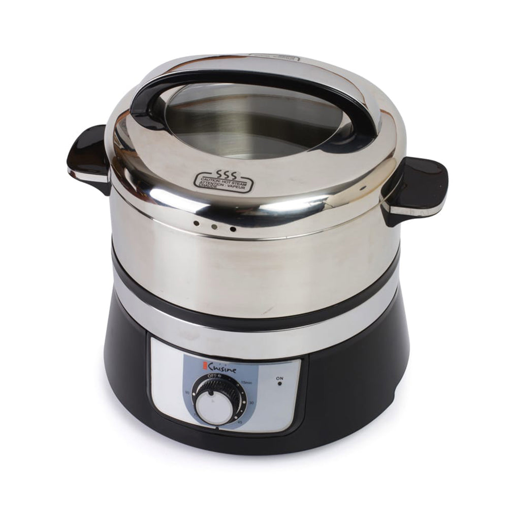 Euro Cuisine FS3200 Stainless Steel Electric Food Steamer - Euro Cuisine Inc
