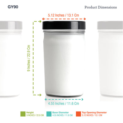 Euro Cuisine - GY90 Glass Jar with Lid (For YM260/360, 2025 Edition)