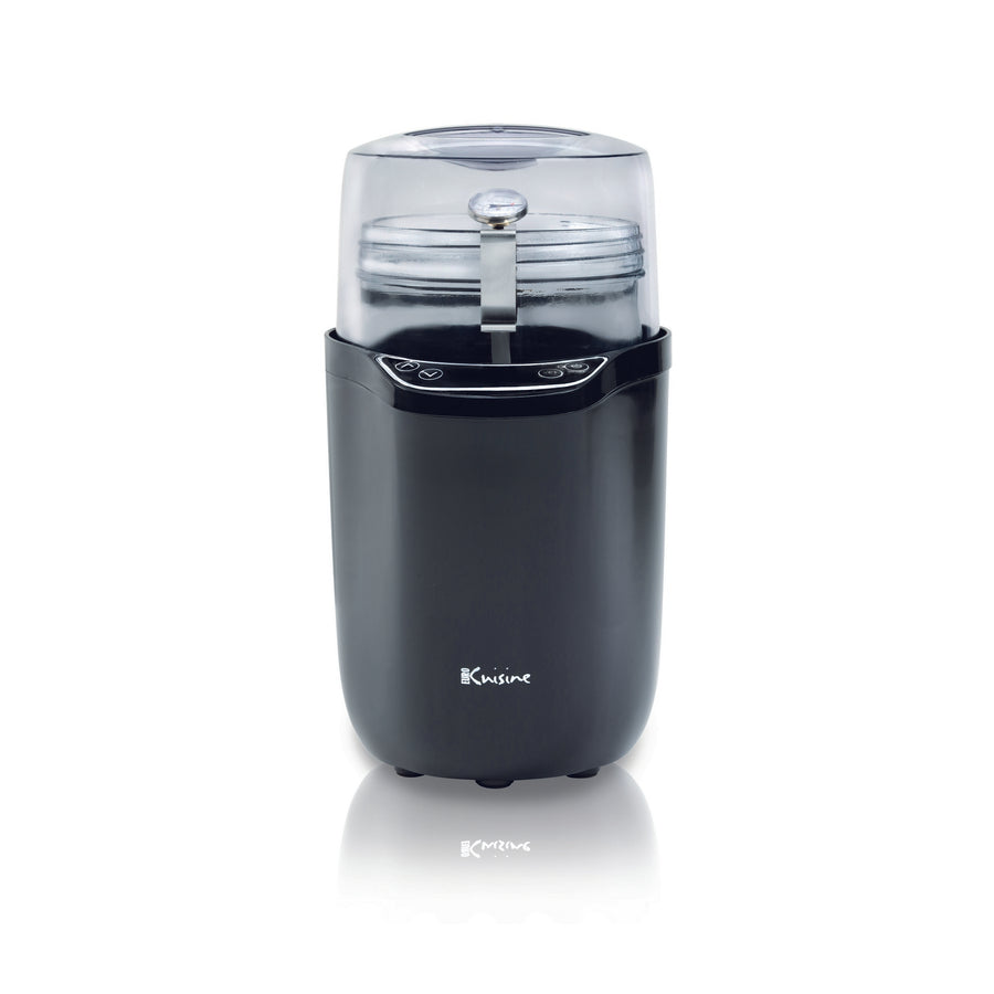 Euro Cuisine YM360 Probiotic Yogurt & Greek Yogurt Maker with Precision Temperature & Time Control, Black – 2qt Glass Jar, Cotton Strainer Bag & Thermometer Included (2025 Edition)