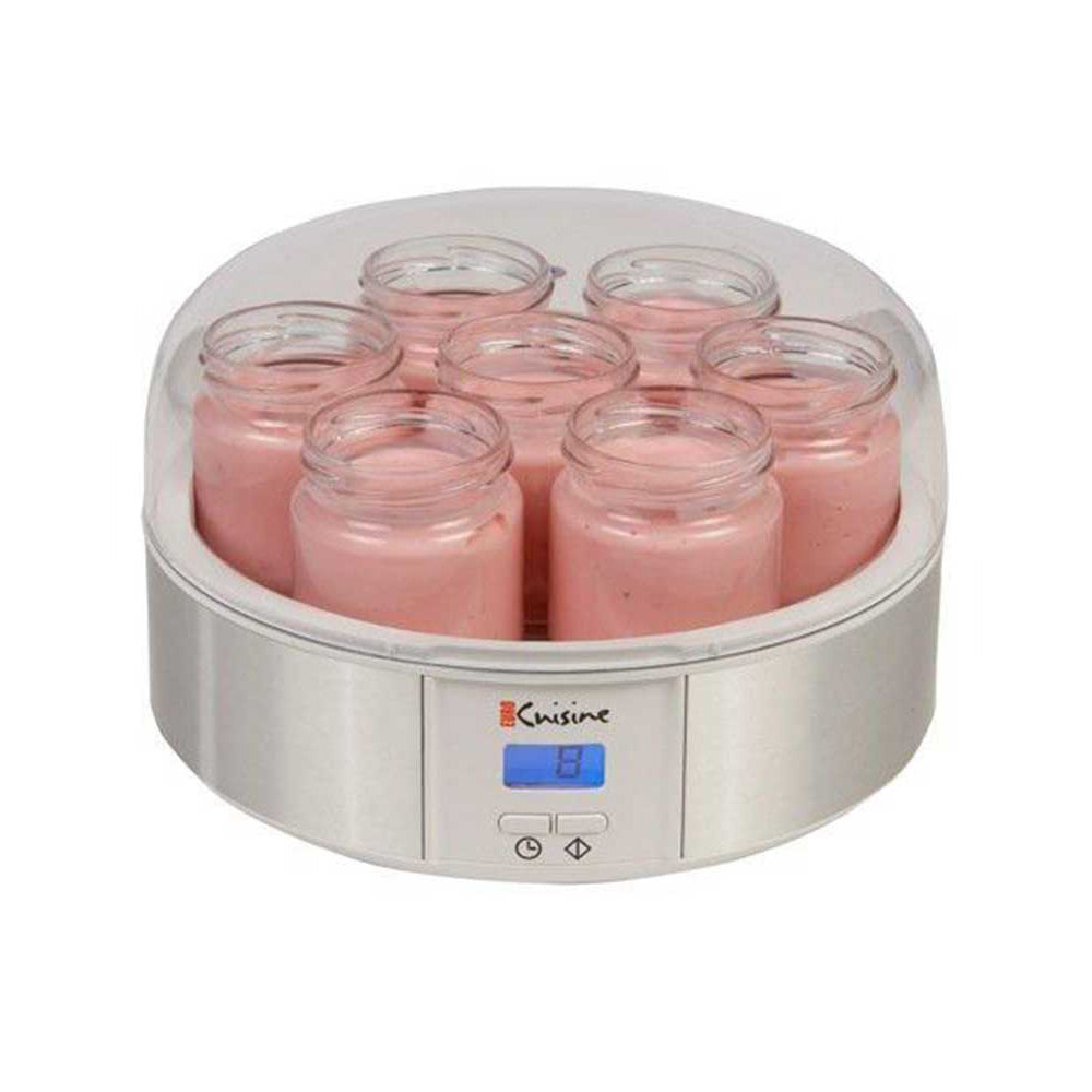 Euro Cuisine Set of 8 Extra Glass Yogurt Jars with Date-Setting